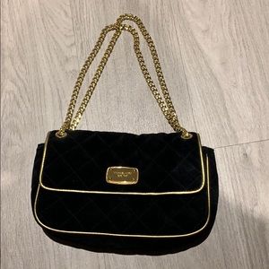 Michael Kors black velvet purse